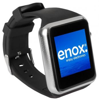 ENOX SWP22 Smartwatch Handyuhr 2G Telefon Uhr 1,54" Farb-Display silber